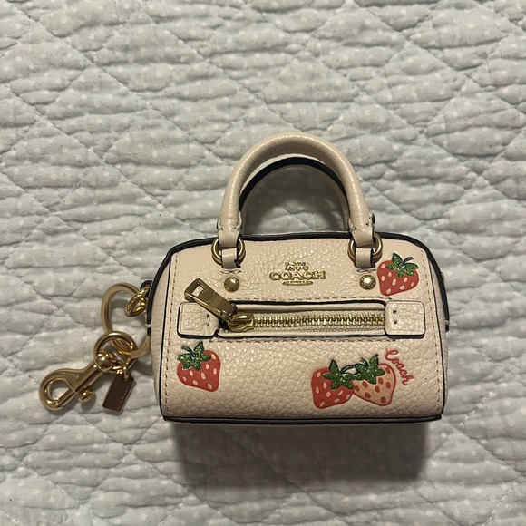Coach Handbags - Coach Mini Bag Charm with Strawberry Design